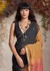 Black And Yellow Woven Cotton Silk Saree