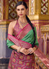 Ming Green Woven Banarasi Silk Saree