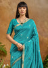 Azure Blue Woven Banarasi Silk Saree