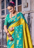 Lime Green Woven Banarasi Silk Saree
