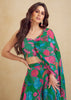 Garden Green Flowing Indo-Western Set