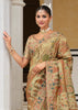 Safari Beige Designer Embroidered Silk Saree