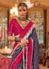 Twilight Blue Printed Patola Silk Saree