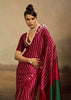 Maroon Printed Satin Silk Saree