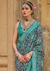 Lake Blue Printed Patola Saree
