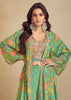 Emerald Green Layered Indo-Western Set
