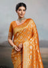 Jaffa Orange Woven Banarasi Silk Saree