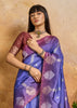 Lavender Purple Woven Banarasi Silk Saree