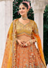 Orange Heavy Embroidered Designer Lehenga