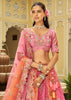 Peach & Pink Embroidered Stitched Designer Lehenga