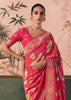 Paradise Pink Woven Georgette Bandhej Saree