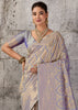 Pastel Voilet Woven Kanjivaram Silk Saree
