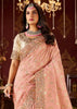 Delight Pink Embroidered Tissue Designer Saree