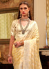 Rich Cream Woven Banarasi Sain Silk Saree