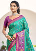 Ming Green Woven Patola Silk Saree