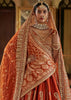 Rust Orange Heavy Embroidered Designer Lehenga