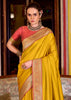 Mimosa Yellow Banarasi Soft Silk Saree