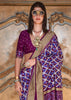 Iris Blue Printed Patola Silk Saree