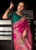 “Exclusive Offer” : Princess Pink Woven Embroidered Banarasi Silk Saree