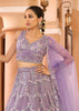 Lavender Embroidered Net Lehenga
