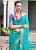 Blue Woven Silk Saree With Patola Pallu