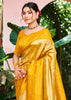 Vibrant Yellow Woven Kanjivaram Silk Saree