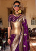 Royal Purple Dual Tone Woven Banarasi Silk Saree