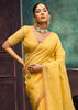 Vibrant Yellow Woven Cotton Silk Saree