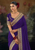 Ultra Purple Embroidered Designer Saree