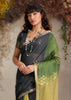 Black And Green Woven Cotton Silk Saree