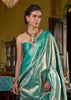 Lake Blue Dual Tone Kanjivaram Silk Saree