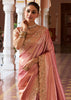 Pastel Peach Bead Work Kanjivaram Soft Silk Saree