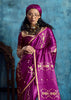 Magenta Purple Woven Banarasi Satin Silk Saree