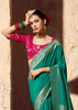 Arcadia Green Woven Crepe Georgette Saree