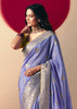 Lavender Purple Woven Banarasi Silk Saree