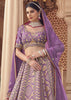 Lilac Purple Embroidered Designer Lehenga Set