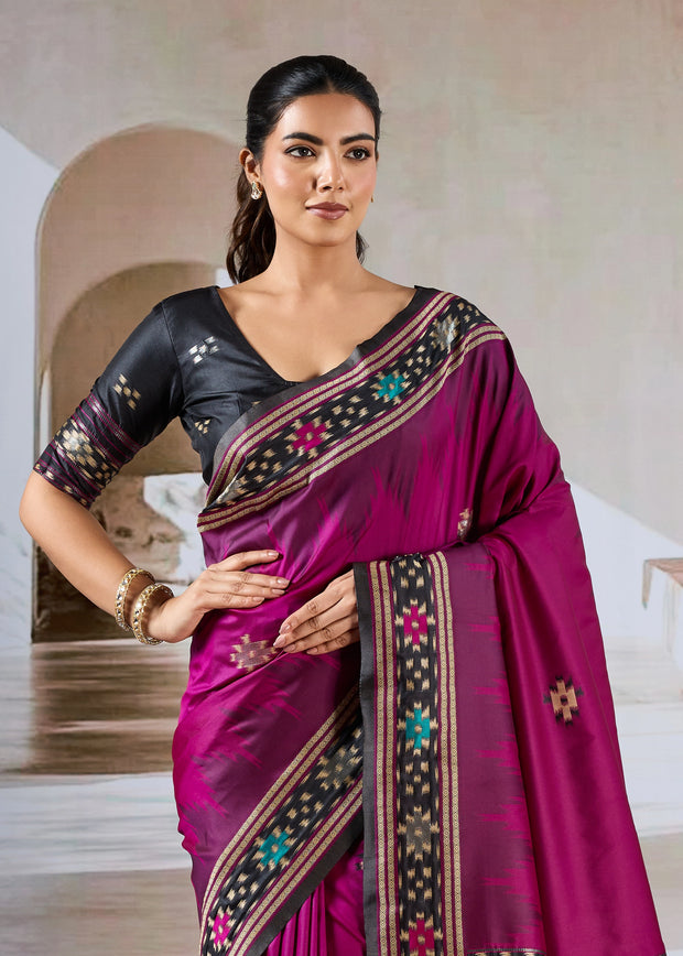 Radiance Purple Patola Silk Saree
