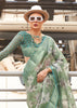 Saga Green Woven Banarasi Tissue Silk Saree