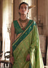 Pistachio Green Banarasi Tussar Silk Saree
