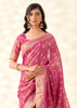 Dusky Pink Woven Linen Tissue Silk Saree