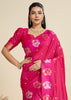 Delight Pink Woven Bronze Zari Paithani Silk Saree