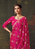 Magenta Pink Designer Tissue Silk Saree