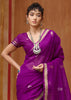 Dahlia Purple Woven Cotton Silk Saree