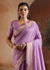 Tulip Purple Woven Banarasi Silk Saree