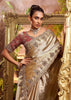Rich Golden Embroidered Designer Saree