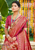 Princess Pink Dual Tone Woven Banarasi Silk Saree