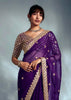 Imperial Purple Designer Silk Saree