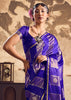 Navy Blue Rangkat Satin Silk Saree