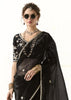 Desire Black Designer Organza Tissue Silk Saree