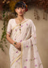 Pearl White Woven Cotton Silk Saree